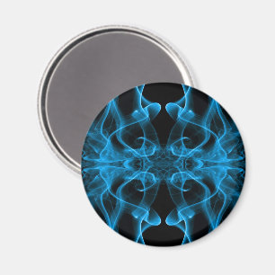 Silhouette of Coloured Smoke Abstract blue black Magnet
