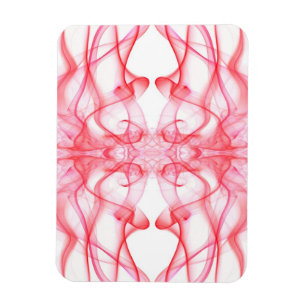 Silhouette of Coloured Smoke Abstract red on white Magnet