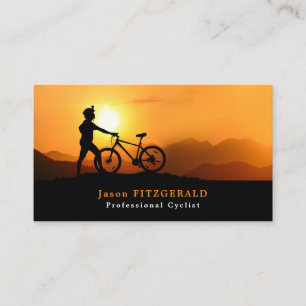 Silhouette of Cyclist, Cycling, Bicyclist Business Card