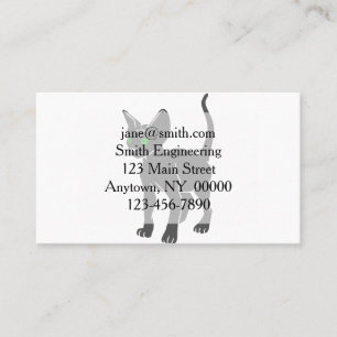 Silhouette of Egyptian cat - Choose back color Business Card