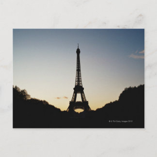 Silhouette of Eiffel Tower Postcard