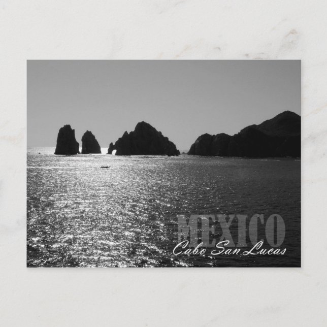 Silhouette of El Arco de Cabo San Lucas Postcard (Front)