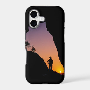 Silhouette of hiker, Point of the Arches,
