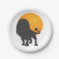 Silhouette of lion - Choose background colour