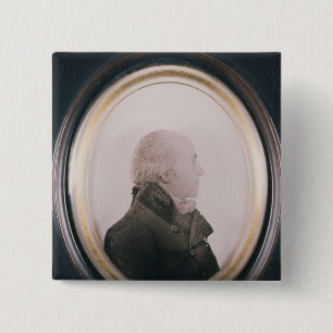 Silhouette of Major Lewis Painted on Convex 15 Cm Square Badge