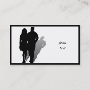 Silhouette of Man & Woman Business Card