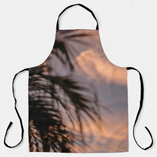 Silhouette of palm tree apron