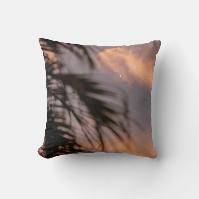 Silhouette of palm tree cushion (Front)