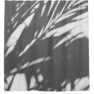 Silhouette of palm tree shower curtain