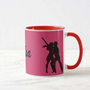 Silhouette of Salsa Dancers Mug