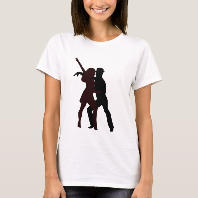 Silhouette of Salsa Dancers T-Shirt (Front)