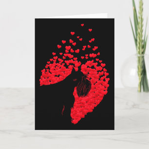 Silhouette Of Schnauzer Dog With Heart Happy Valen Card