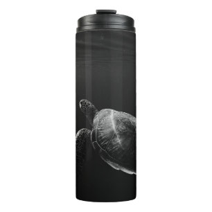 SILHOUETTE OF SEA TURTLE UNDERWATER THERMAL TUMBLER