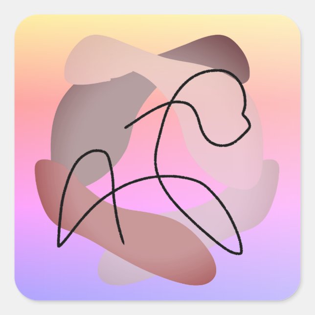 Silhouette of Serenity: The Beauty of a Free Horse Square Sticker (Front)