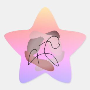 Silhouette of Serenity: The Beauty of a Free Horse Star Sticker