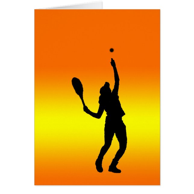 Silhouette of serve card (Front)