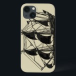 Silhouette of Ship with Billowing Sails iPhone 13 Case<br><div class="desc">Handsome silhouette of a sailing ship with billowing sails. You can even see a few figures standing on the deck,  monitoring the progress of the ship or just enjoying the cool sea breeze. Anyone who loves the sea should purchse this piece!</div>