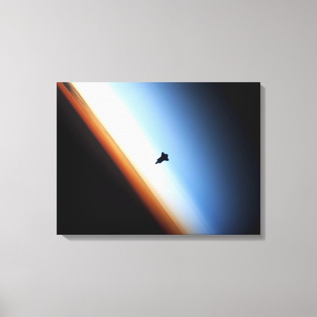 Silhouette of space shuttle Endeavour Canvas Print (Front)