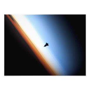 Silhouette of space shuttle Endeavour Photo Print