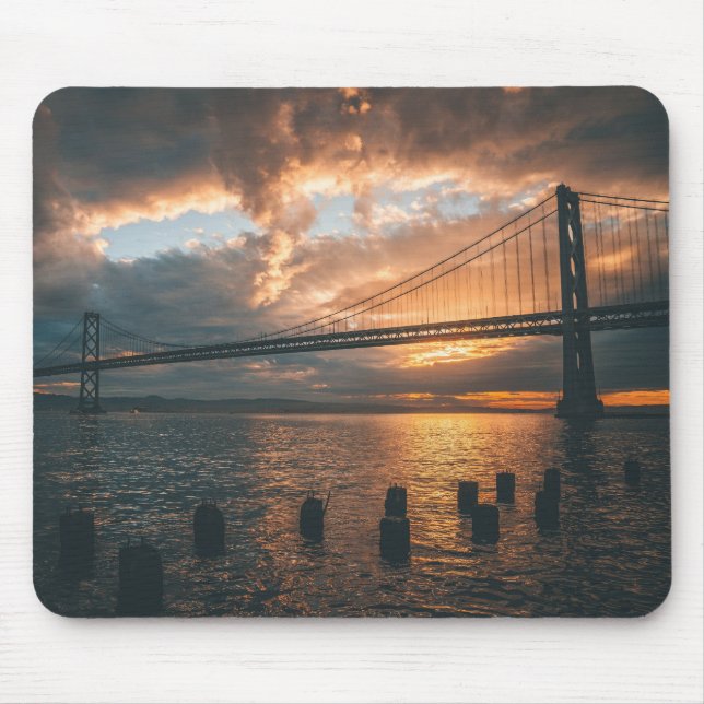 Silhouette of the Golden Gate Bridge Mouse Pad (Front)