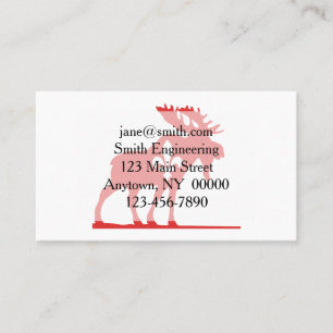 Silhouette of the moose - Choose background colour Business Card