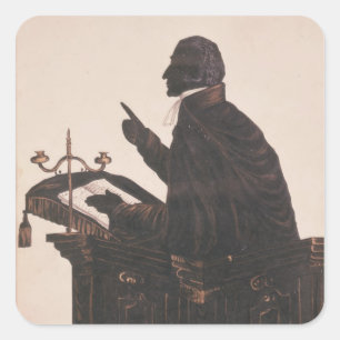 Silhouette of the Rev. L. Littleton Powys Square Sticker