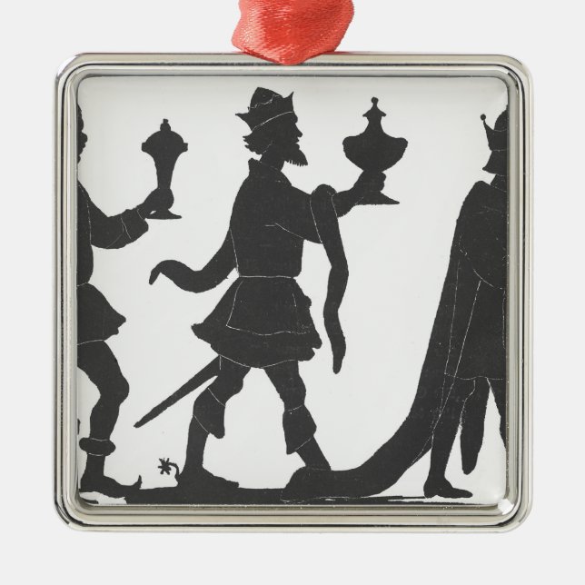 Silhouette of the Three Kings Metal Tree Decoration (Front)