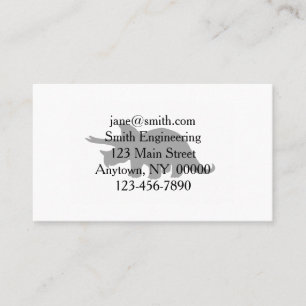 Silhouette of triceratops - Choose backgroun color Business Card