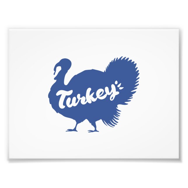 Silhouette of turkey - Choose background colour Photo Print (Front)