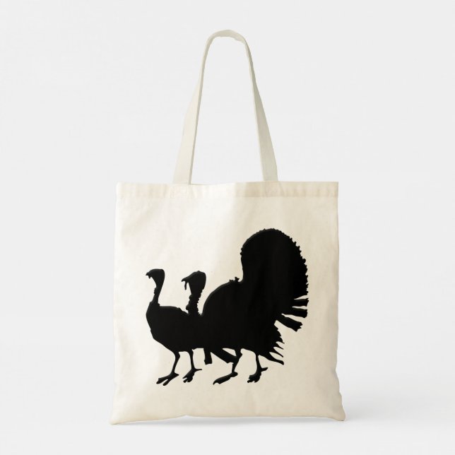 Silhouette of Turkeys Tote Bag (Back)