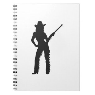 Silhouette of Western Cowgirl Notebook