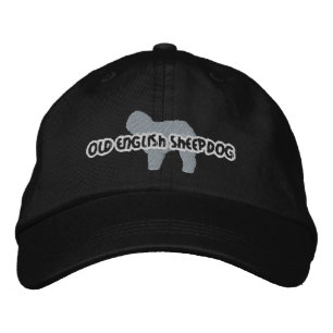 Silhouette Old English Sheepdog Embroidered Hat