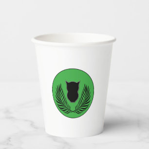 Silhouette Owl and Ferns Paper Cups