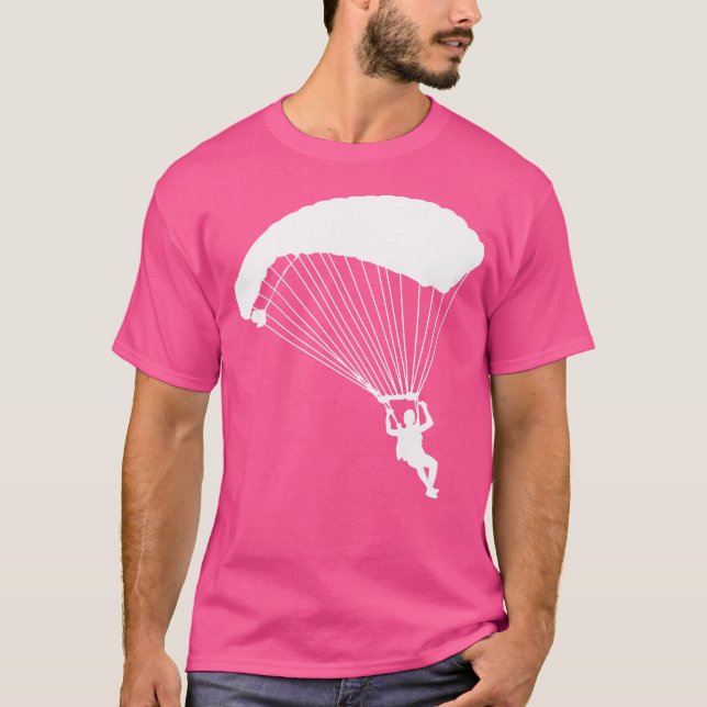 Silhouette Parachuting Free-Falling Diver Skydiver T-Shirt (Front)