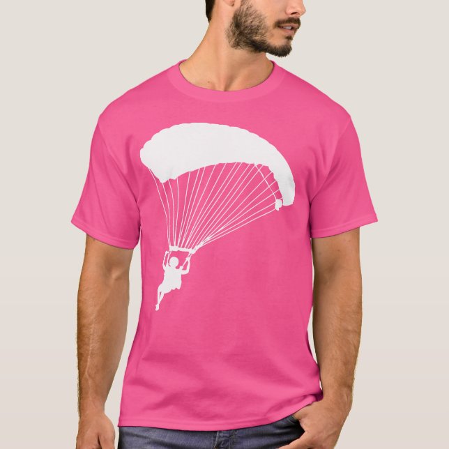 Silhouette Parachuting Free-Falling Diver Skydiver T-Shirt (Front)