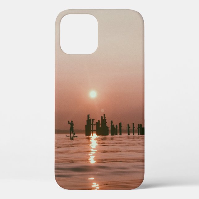 SILHOUETTE PHOTO OF PERSON HOLDING BOAT PADDLE SUR Case-Mate iPhone CASE (Back)