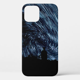Silhouette photo of person standing iPhone 12 case
