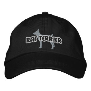 Silhouette Rat Terrier Embroidered Hat