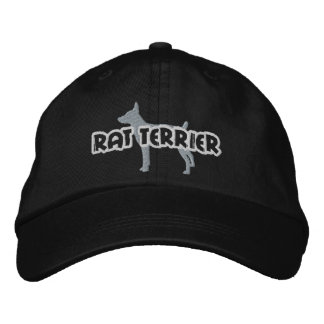Silhouette Rat Terrier Embroidered Hat