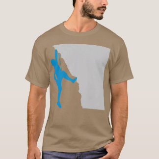 Silhouette rock climbing mountaineering family T-Shirt