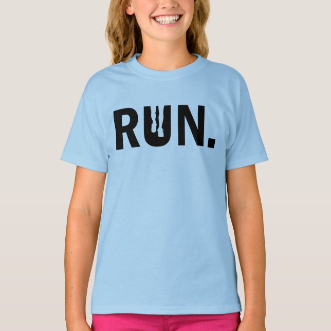 Silhouette Run Running for Runner Marathon T-Shirt (Front)