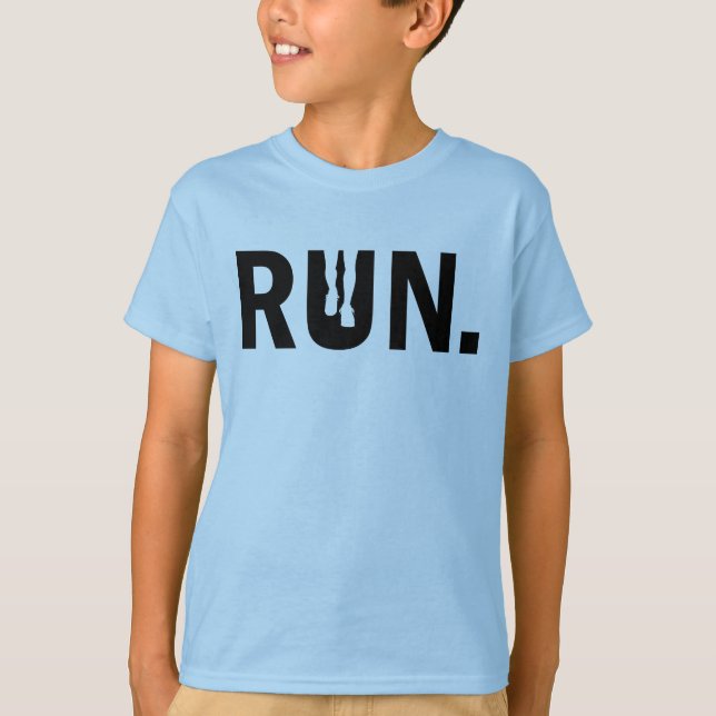Silhouette Run Running for Runner Marathon T-Shirt (Front)