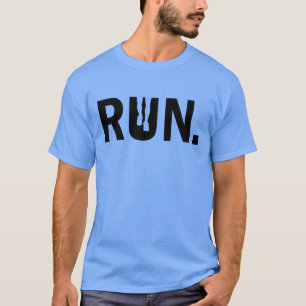 Silhouette Run Running for Runner Marathon T-Shirt