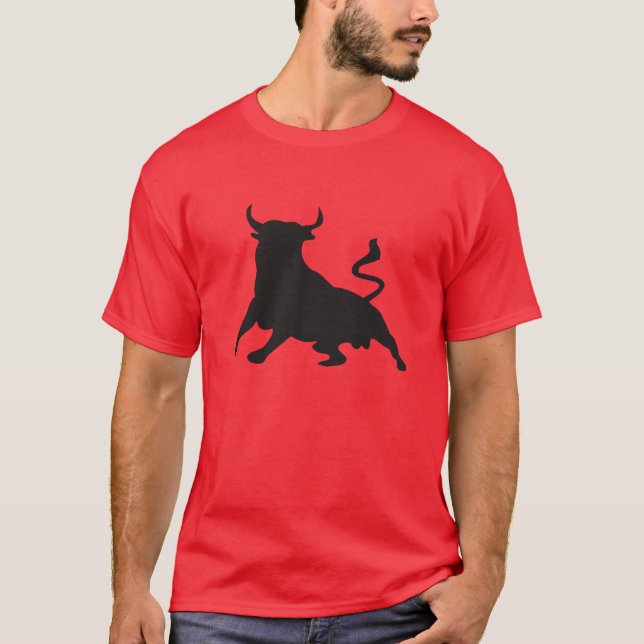 Silhouette Running with the Bulls Spain T-Shirt (Front)