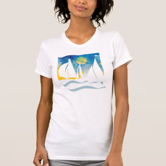 Silhouette Sailing at Sea T-Shirt