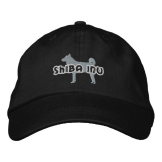 Silhouette Shiba Inu Embroidered Hat