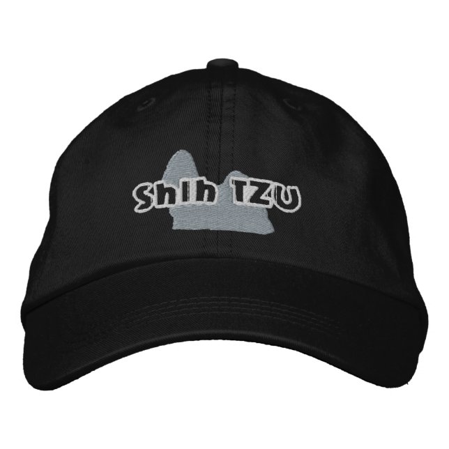 Silhouette Shih Tzu Embroidered Hat (Front)