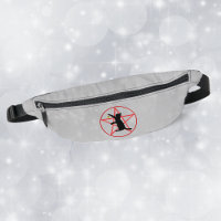 Silhouette Sitting Cat Gold Star Red Pentagram