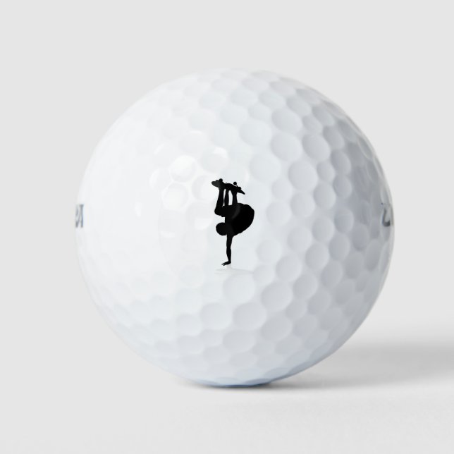 Silhouette Skater Skateboarder Golf Balls (Front)