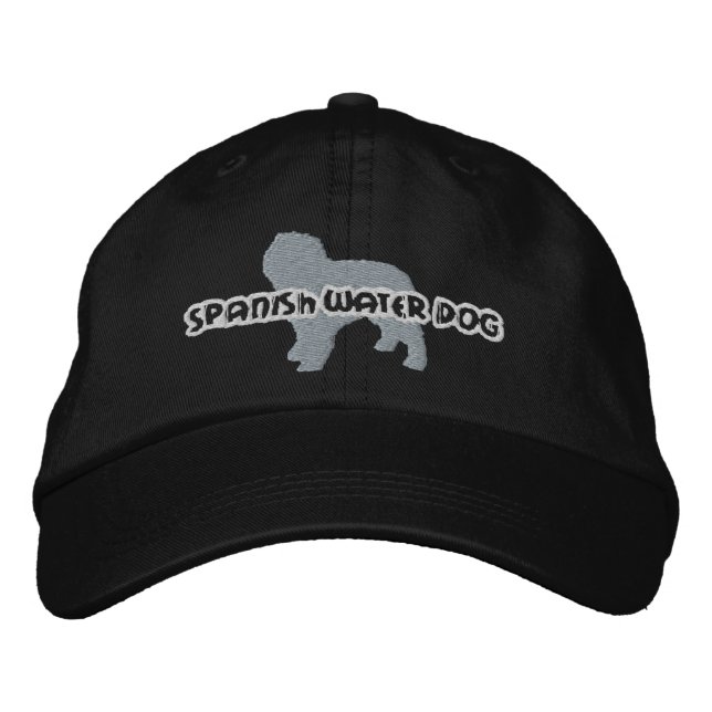 Silhouette Spanish Water Dog Embroidered Hat (Front)